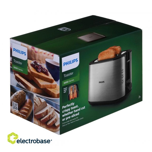 Philips Viva Collection HD2650/90 toaster 2 slice(s) 950 W Black, Stainless steel image 8