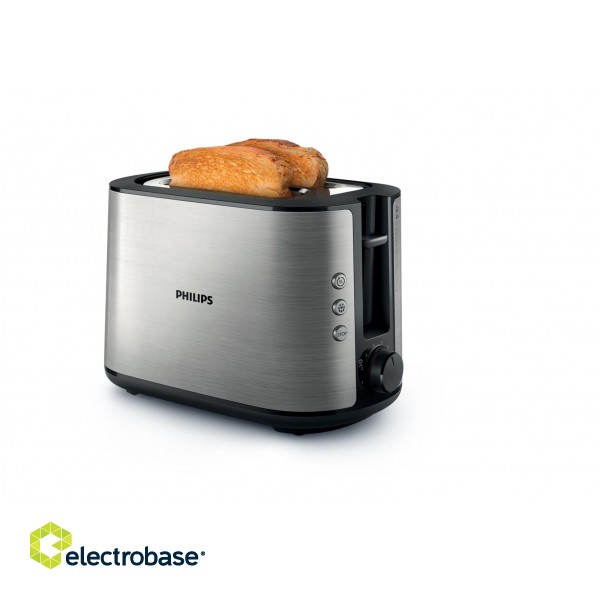 Philips Viva Collection HD2650/90 toaster 2 slice(s) 950 W Black, Stainless steel image 1