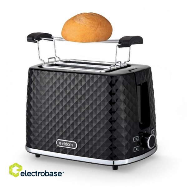 TO280C ELDOM Toaster TOSTI, bun rack, defrost system, black image 2