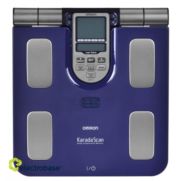 Omron BF511 Square Blue Electronic personal scale paveikslėlis 3
