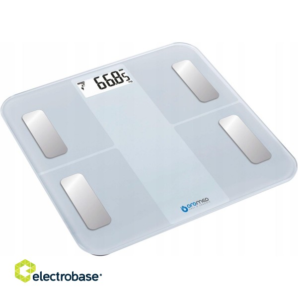 Bathroom scale ORO-SCALE BLUETOOTH WHITE paveikslėlis 1