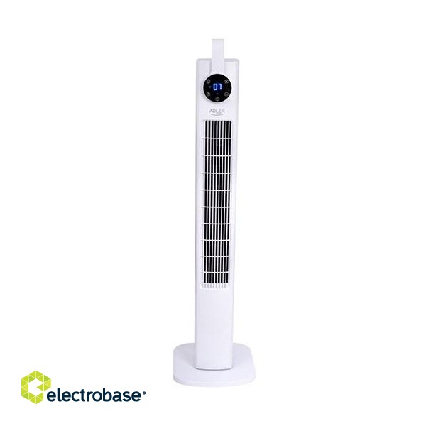 Adler | Fan | AD 7333 | Fan Tower | White | Diameter 109 cm | Number of speeds 3 | Oscillation | 120 W | Yes image 5