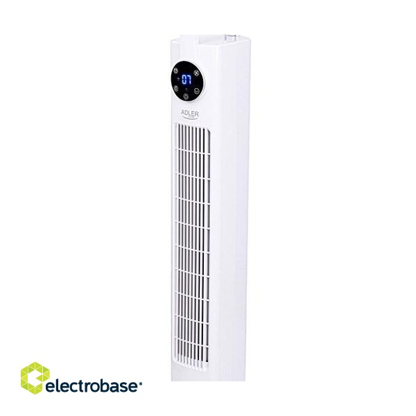 Adler | Fan | AD 7333 | Fan Tower | White | Diameter 109 cm | Number of speeds 3 | Oscillation | 120 W | Yes image 8