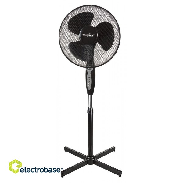 GreenBlue floor fan, 40W, 3 levels of airflow, 1.25m high 1.5m cable, with remote control and timer up to 7.5h, GB580 image 1