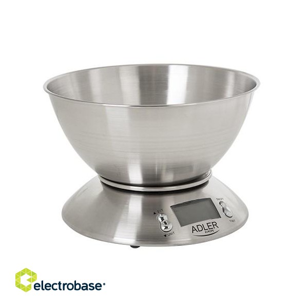 Adler AD 3134 Electronic kitchen scale Stainless steel Round фото 1
