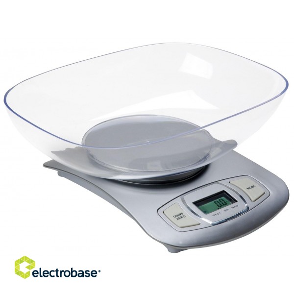 Adler AD 3137s Silver Countertop Electronic kitchen scale фото 1