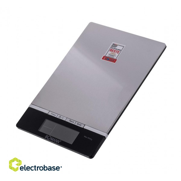 Bomann KW 1421 CB Black, Stainless steel Electronic kitchen scale image 1