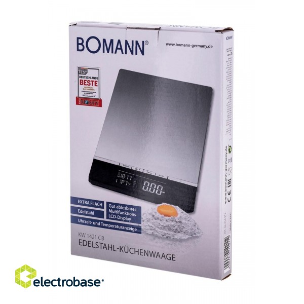 Bomann KW 1421 CB Black, Stainless steel Electronic kitchen scale image 2