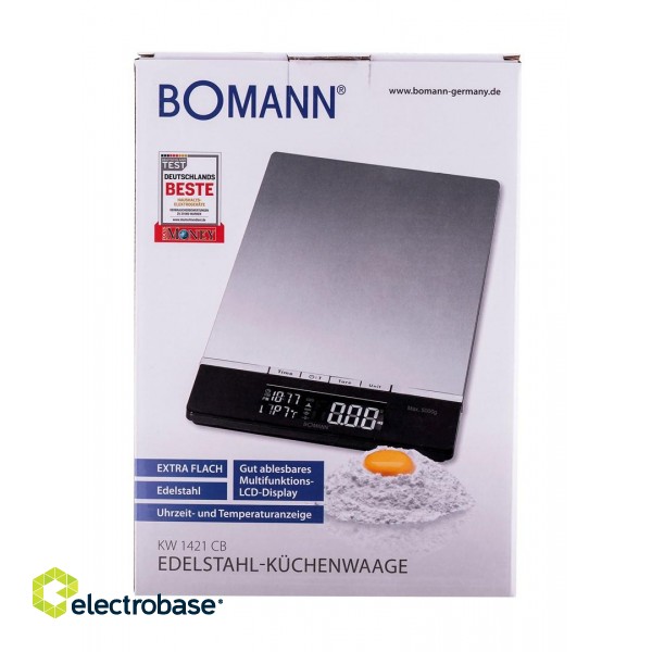 Bomann KW 1421 CB Black, Stainless steel Electronic kitchen scale фото 8