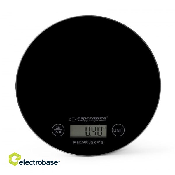 Esperanza EKS003K kitchen scale Black Countertop Round Electronic kitchen scale