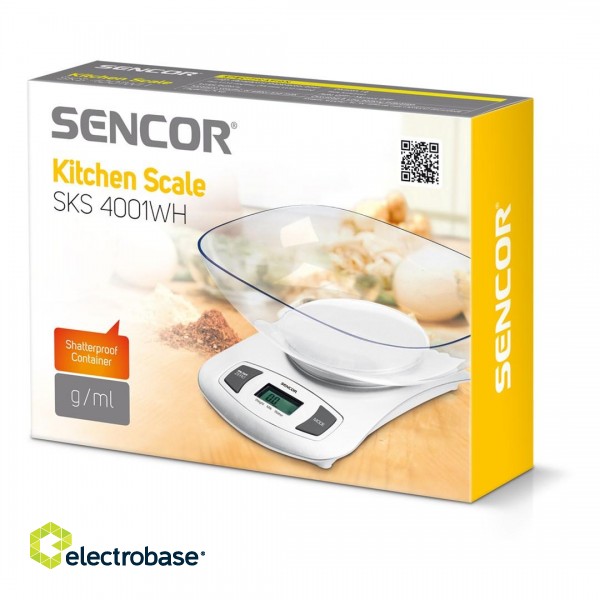 Sencor SKS 4001WH kitchen scale White Electronic kitchen scale image 2