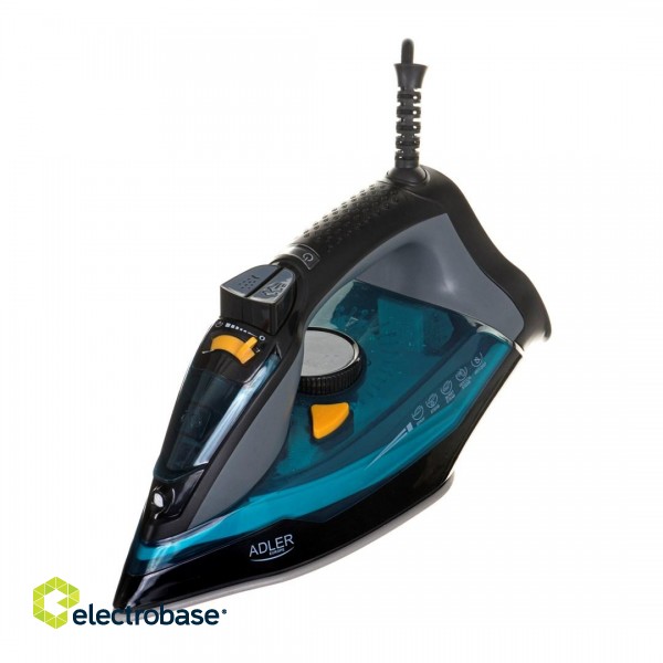 Adler AD 5032 iron Dry iron Ceramic soleplate Black, Blue, Gray 2400 W image 1