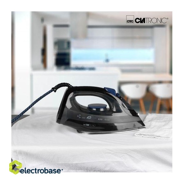Clatronic DB 3703 iron Dry & Steam iron Stainless Steel soleplate 1800 W Black, Grey image 5