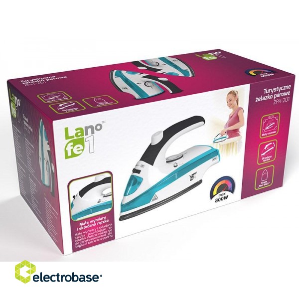 LAFE ZPH-201 Dry iron Non-stick soleplate 800 W Blue, White image 4