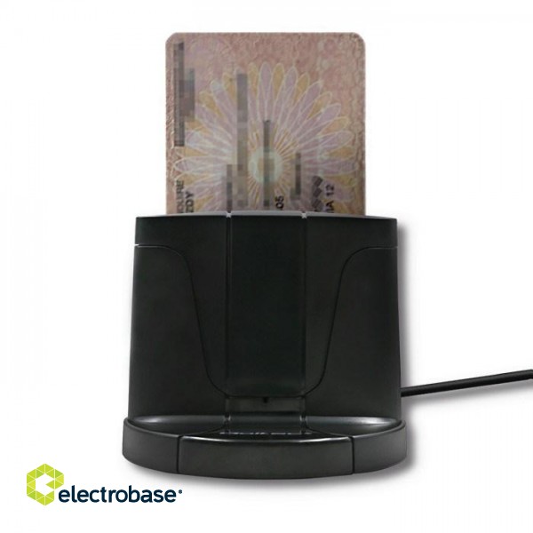 Qoltec 50632 Intelligent Smart ID chip card reader SCR-0632 | USB type C image 3