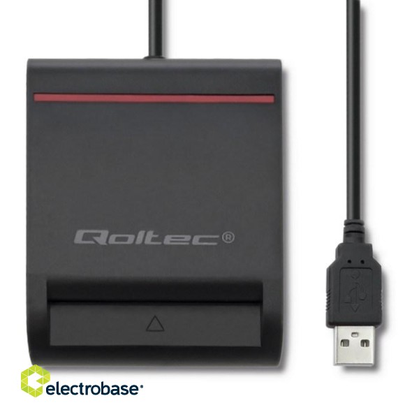 Qoltec Smart chip ID card scanner image 2