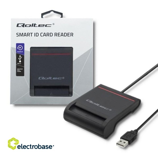 Qoltec Smart chip ID card scanner фото 4