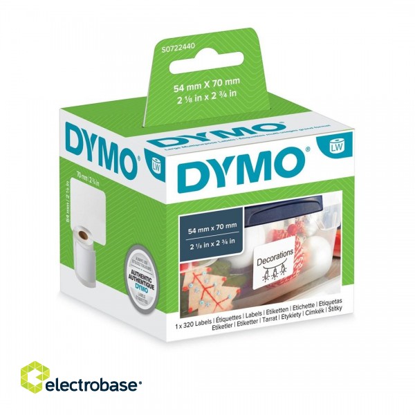 DYMO Multi-Purpose Labels - 54 x 70 mm - S0722440 фото 1