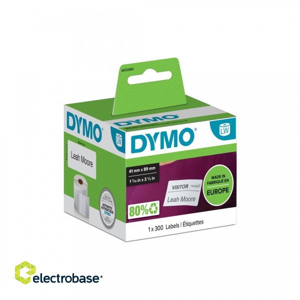 DYMO Small Name Badge Labels- 41 x 89 mm - S0722560 image 1