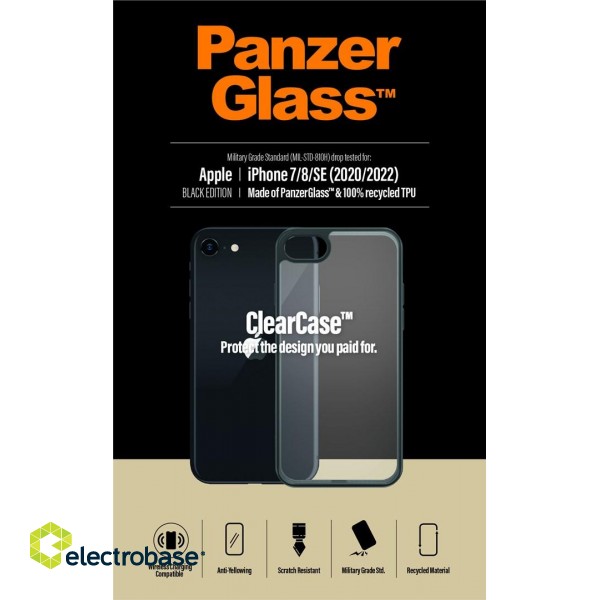 PanzerGlass ® ClearCase Apple iPhone 8 | 7 | SE (2020/2022) | Black image 8