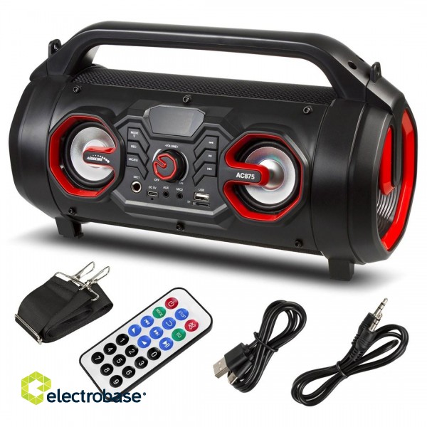 Bazooka Audiocore Portable Speaker, bluetooth 5.0, FM Radio, Micro Card, SDIPX4, 2000mAh, AC875 image 3