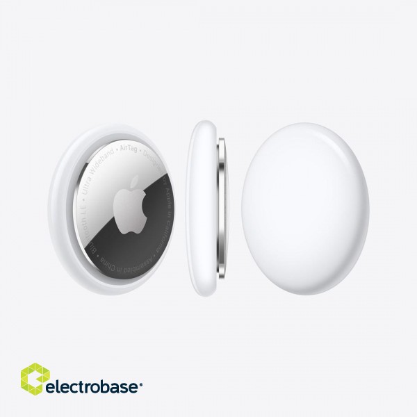 Apple AirTag Item Finder Silver, White image 1