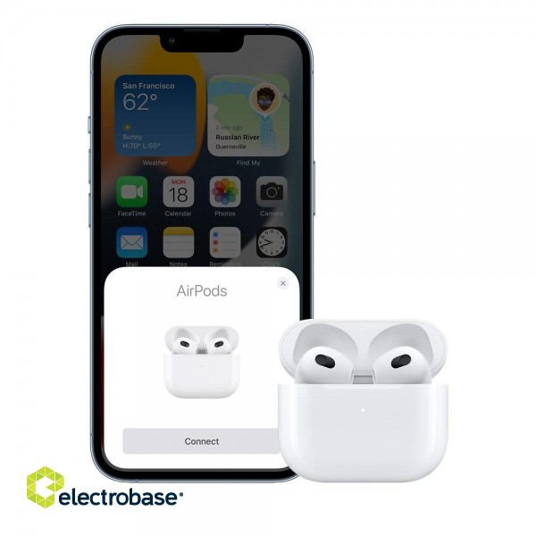 Apple AirPods (3rd generation) with Lightning Charging Case paveikslėlis 5