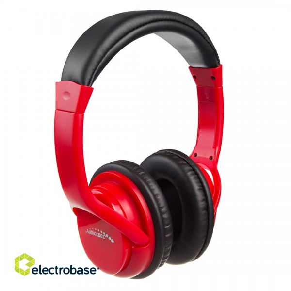 Audiocore V5.1 wireless bluetooth headphones, 200mAh, 3-4h working time, 1-2h charging time, AC720 R red фото 4