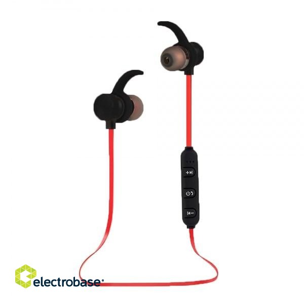 Esperanza EH186K headphones/headset Wireless In-ear Sports Bluetooth Black, Red фото 1