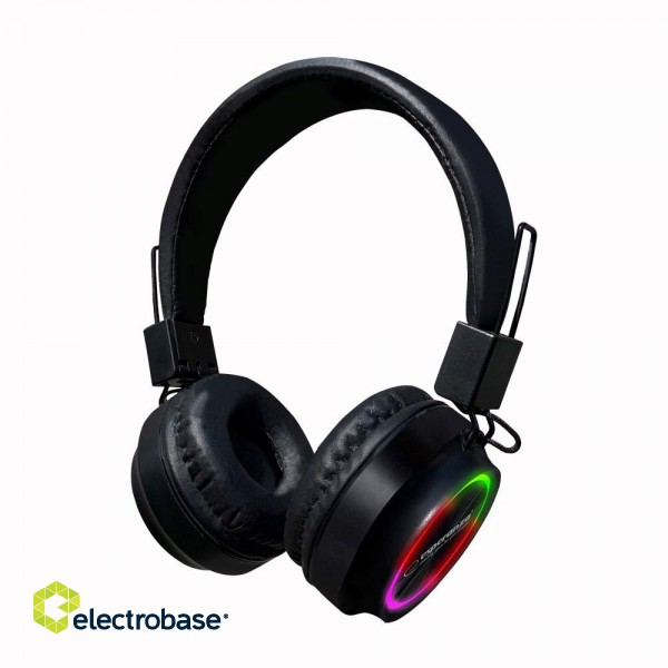 Esperanza EH219 Bluetooth RGB headphones Headband, Black image 2