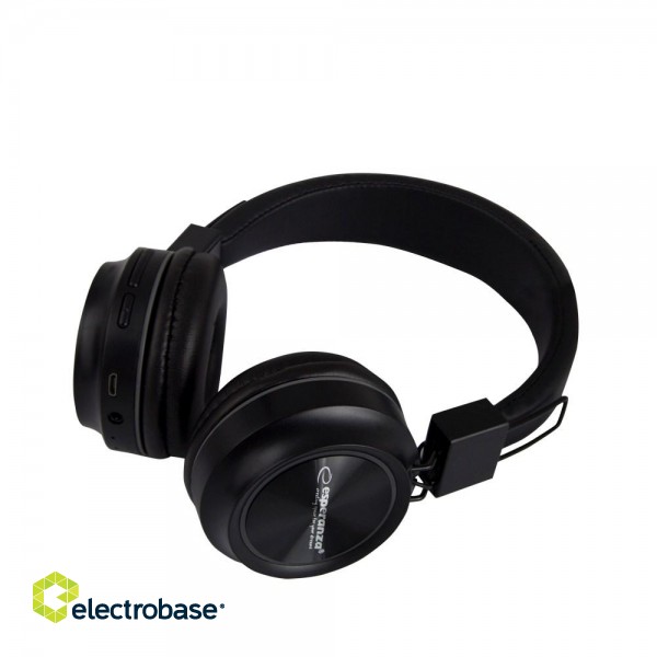 Esperanza EH219 Bluetooth RGB headphones Headband, Black paveikslėlis 4