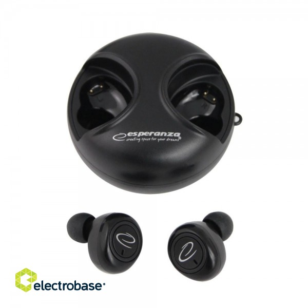 Esperanza EH228K Bluetooth In-Ear Headphone TWS Black paveikslėlis 2