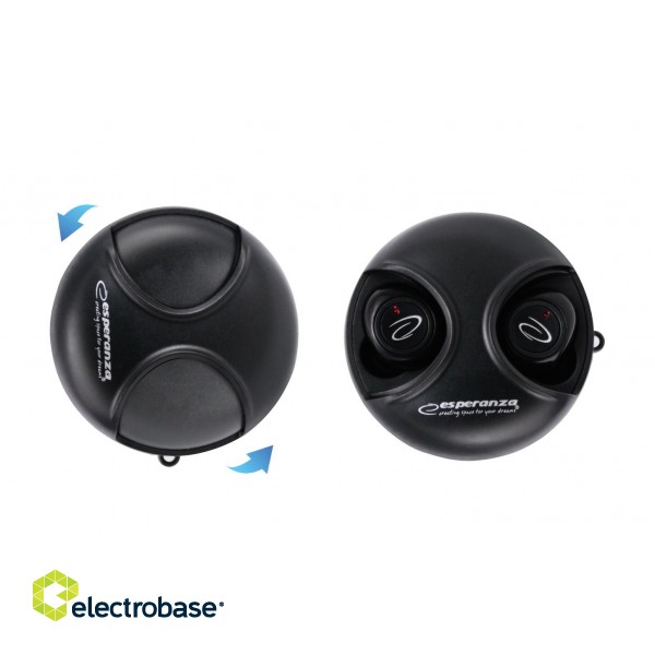 Esperanza EH228K Bluetooth In-Ear Headphone TWS Black paveikslėlis 3