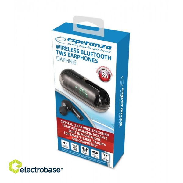 Esperanza EH239K Bluetooth In-Ear Headphone TWS Black paveikslėlis 4
