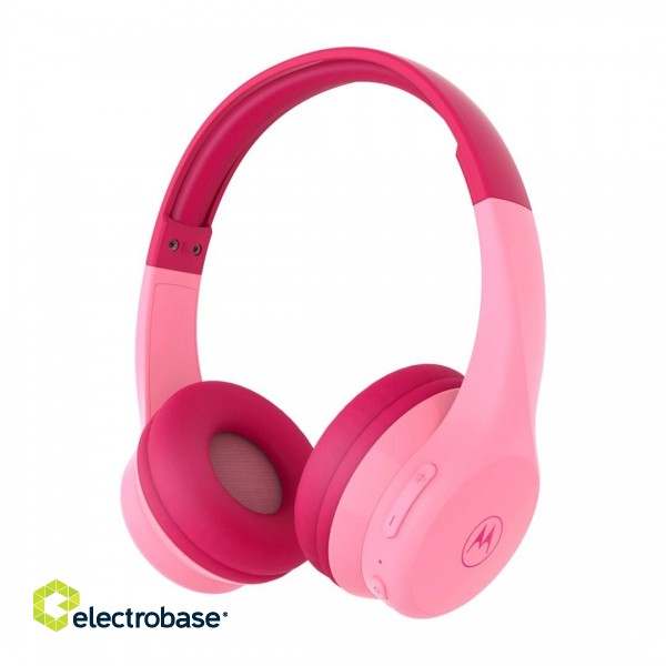 Motorola JR300 - wireless Headphones with Kids’ Safe Volume Limit, pink image 1
