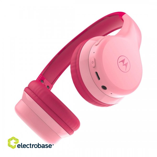 Motorola JR300 - wireless Headphones with Kids’ Safe Volume Limit, pink image 2