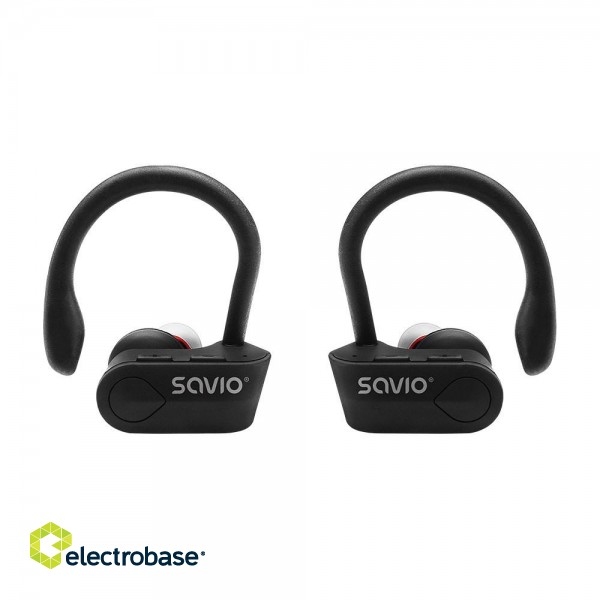 Savio TWS-03 Wireless Bluetooth Earphones, Black image 1