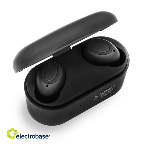 Savio TWS-04 Wireless Bluetooth Earphones Black,Graphite image 3