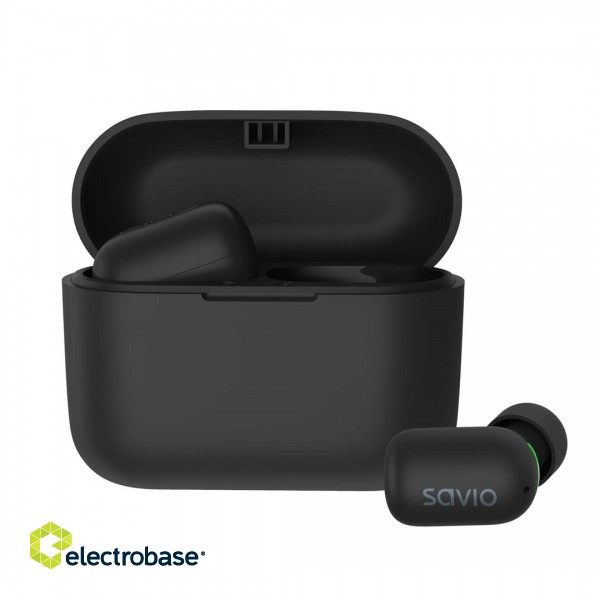 Savio TWS-09 IPX5 headphones/headset Wireless In-ear Music Bluetooth Black image 6