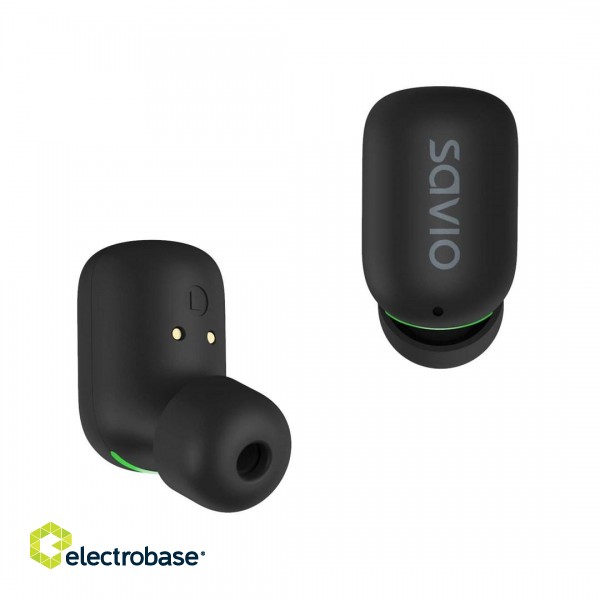 Savio TWS-09 IPX5 headphones/headset Wireless In-ear Music Bluetooth Black фото 8