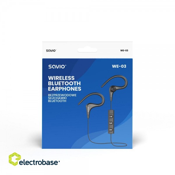Savio WE-03 Wireless Bluetooth Earphones image 3