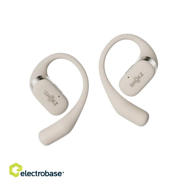 SHOKZ OpenFit Headphones Wireless Ear-hook Calls/Music/Sport/Everyday Bluetooth White image 1