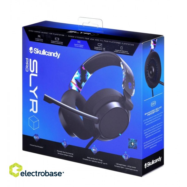 Skullcandy Slyr PRO Multi-Platform Wired Blue Digi-Hype Headphones paveikslėlis 7