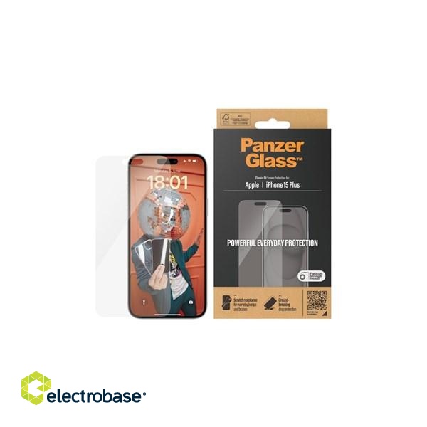 PanzerGlass ® Screen Protector iPhone 15 Plus | Classic Fit