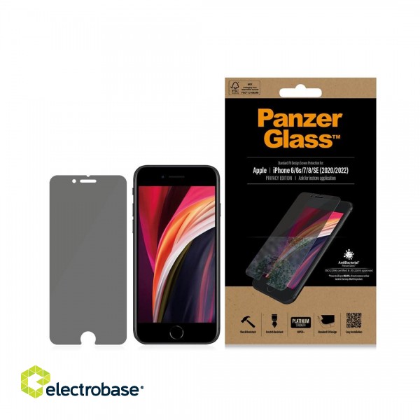 PanzerGlass ® Privacy Screen Protector Apple iPhone SE (2020/2022) | 8 | 7 | 6 | 6s | Standard Fit image 3