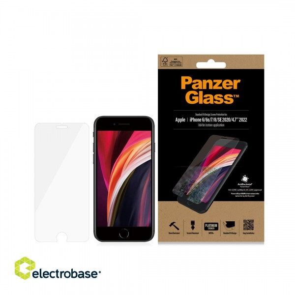 PanzerGlass ® Screen Protector Apple iPhone 8 | 7 | 6s | 6 | SE (2020/2022) | Standard Fit image 3