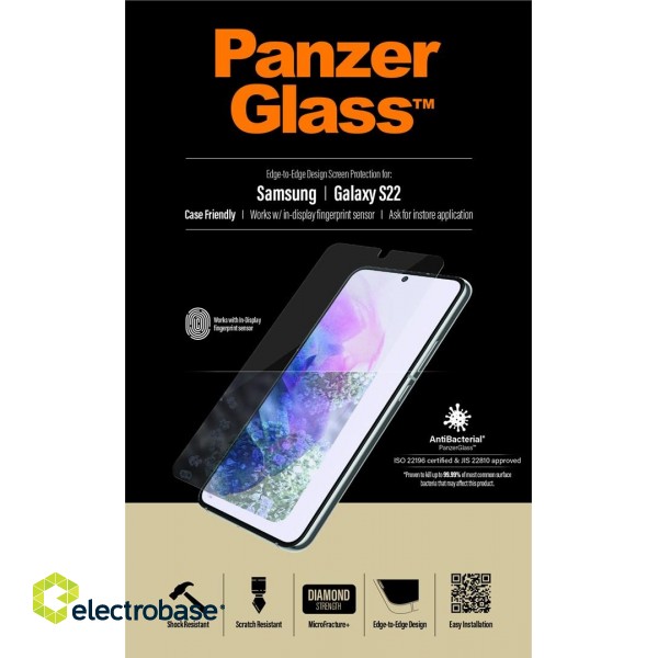 PanzerGlass ® UltraForce1 Samsung Galaxy S22 | Screen Protector фото 9