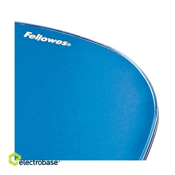 Fellowes Mouse Mat Wrist Support - Crystals Gel Mouse Pad with Non Slip Rubber Base - Ergonomic Mouse Mat for Computer, Laptop, Home Office Use - Compatible with Laser and Optical Mice - Blue image 4