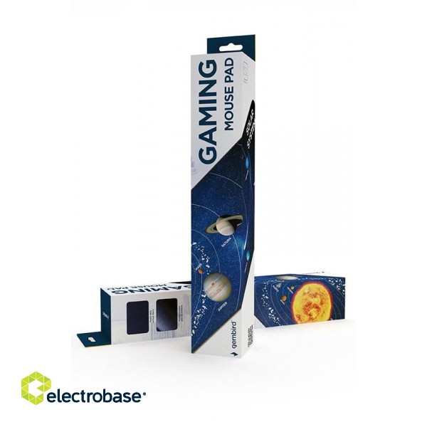 Gembird MP-SOLARSYSTEM-XL-01 Gaming mouse pad, extra large, "Cosmos" 350 x 900 mm paveikslėlis 3