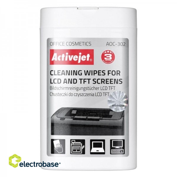 Activejet AOC-302 LCD matrix wipes 100 pcs. image 1